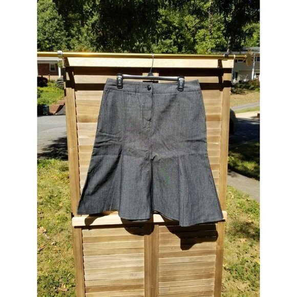 Sandro Business Casual Fit n Flare Skirt with Pockets Size 8 Women's Gray - Picture 1 of 3